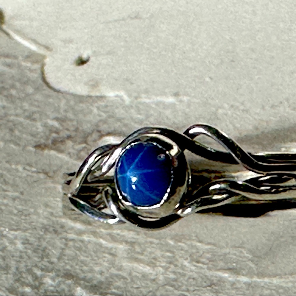 Vintage Star Sapphire Silver Ring